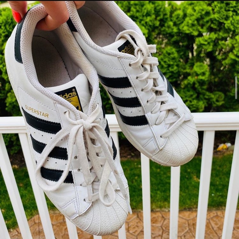 adidas White Black Superstar Casual Sneakers